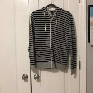 Striped zip up H&M hoodie